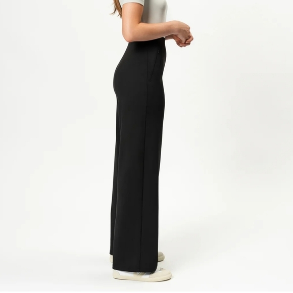 Ninepine High Waist Wide Leg Stretchy Black Pants Size Medium - Picture 8 of 8